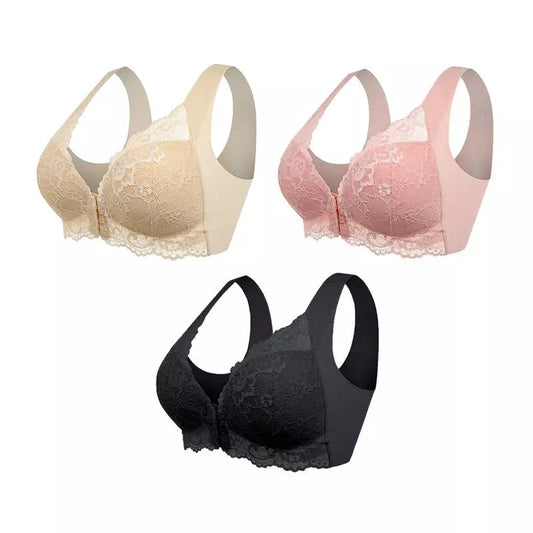 Leblonzo - Soutien-gorge sans fil avec fermeture frontale